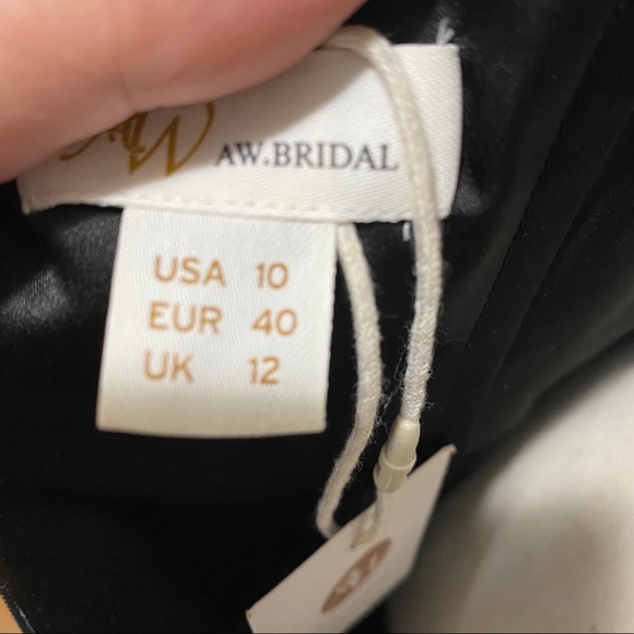 NWT AW.Bridal A-Line Off Shoulder Bridesmaid Dress - Picture 10 of 16